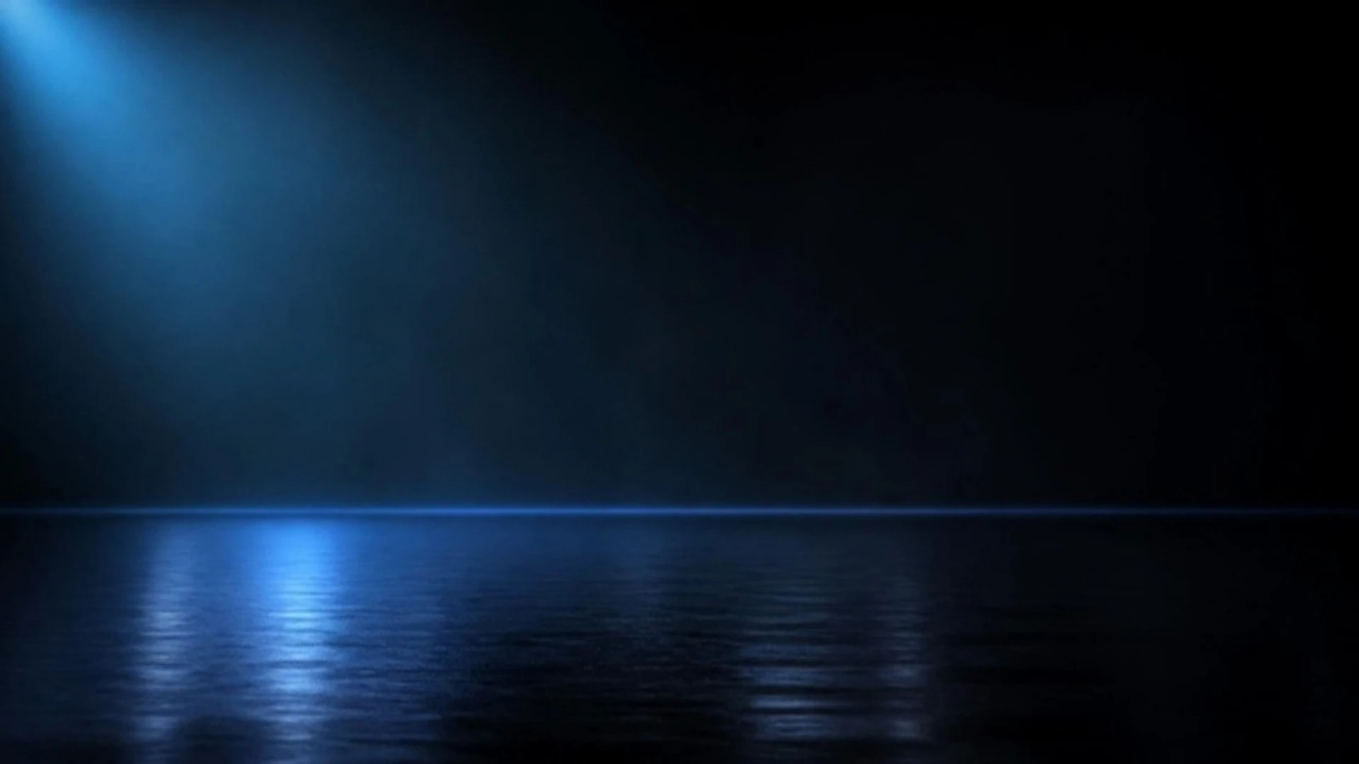 Estúdio escuro com luz azul